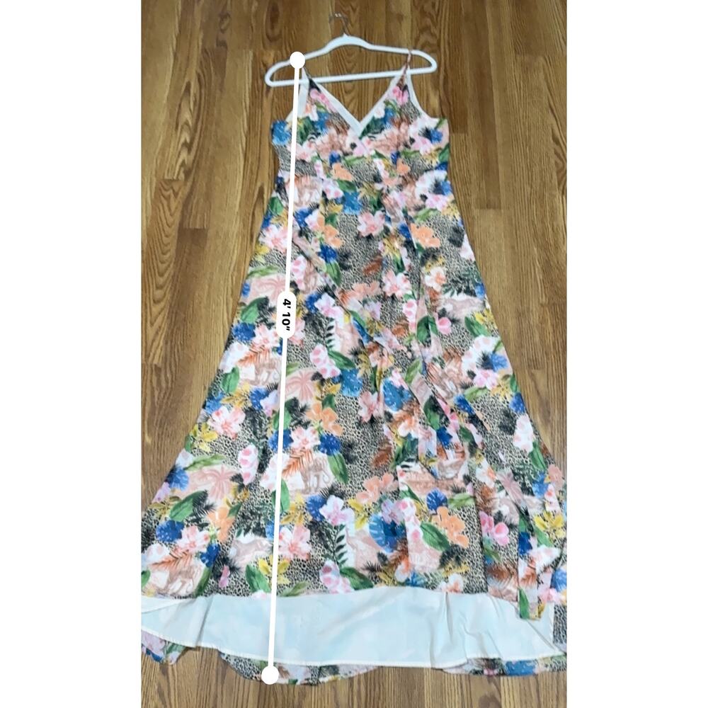 Hutch Leah Wrap Maxi Dress Sunset Floral Safari Print Boho Size M - Picture 6 of 14